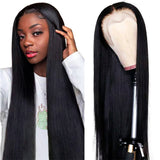 Amella Hair Fashional Pre Plucked Natural Hairline 100% Straight Human Virgin Hair Lace Front Wigs