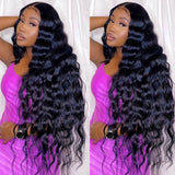 Amella Loose Wave 4x4 Lace Closure Wig High Quality Wig Pre Plucked with Baby Hair