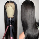 Amella Human Hair Wigs Silk Straight 4x4 Lace Closure Wig Online Sale - amellahair