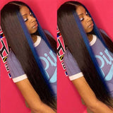 Amella Human Hair Wigs Silk Straight Highlight Color 4x4 Lace Closure Wig Natural Hairline - amellahair
