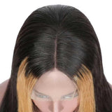 Amella Human Hair Wigs Straight Highlight Brown Color 4x4 Lace Closure Bob Wig - amellahair
