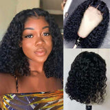 Amella Deep Wave Hair Popular Natural Black Human Hair Bob Wig With Hand-tied Lace