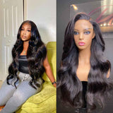 Amella Body Wave Virgin Hair 13x4 Lace Front Wigs With Baby Hair in High Density - amellahair