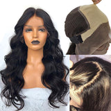 Amella Fake Scalp Body Wave Lace Front Wig 13x4 Lace Pre Plucked Human Hair 180% Density