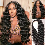 Amella Hair Loose Wave 13x6 Lace Frontal Wig 180% Density High Quality Wigs Pre Plucked with Baby Hair