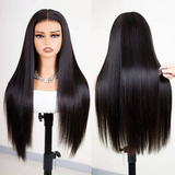 Amella 13×4 Wear and Go Glueless Wig Human Hair Pre Plucked Pre Cut Pre Bleached Konts 180% Density 13×4 HD Straight Lace Front Wigs Human Hair for Women Closure Wigs Human Hair