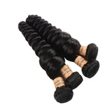 Loose Wave Bundles With 13x4 Lace Frontal Brazilian Human Hair - amellahair