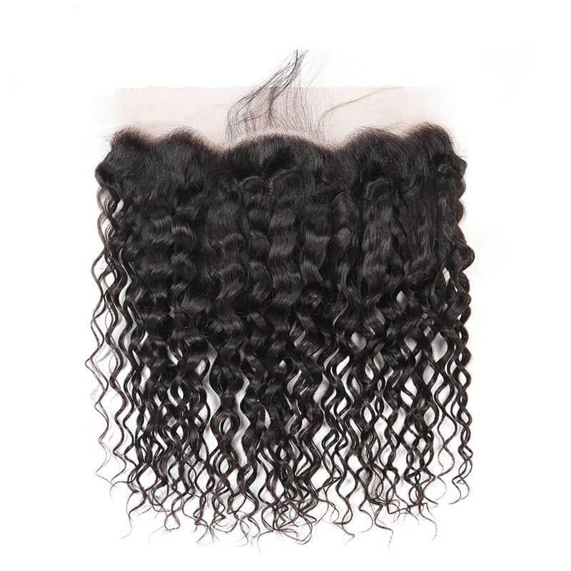 Water Wave Bundles With 13x4 Lace Frontal Brazilian Virgin Hair - amellahair