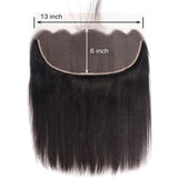 Amella Brazilian Straight Hair Ear To Ear 13x6 Lace Frontal Closure With Baby Hair Natural Color