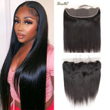 Amella Hair Straight Virgin Human Hair 13x4 Ear To Ear Straight Free Part Lace Frontal with Baby Hair