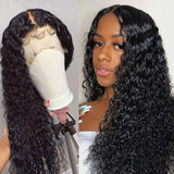 13x6 Curly Human Hair Wig with Baby Hair Invisible Lace Frontal Wigs-amellahair