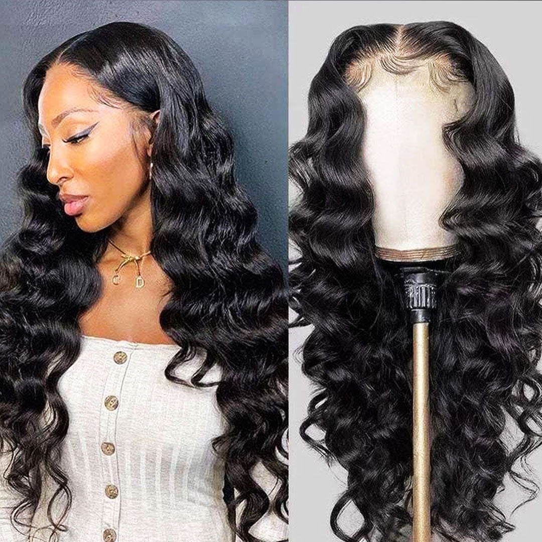 Amella Human Hair Loose Wave 13x6 Inch Lace Frontal Wig 180% Density