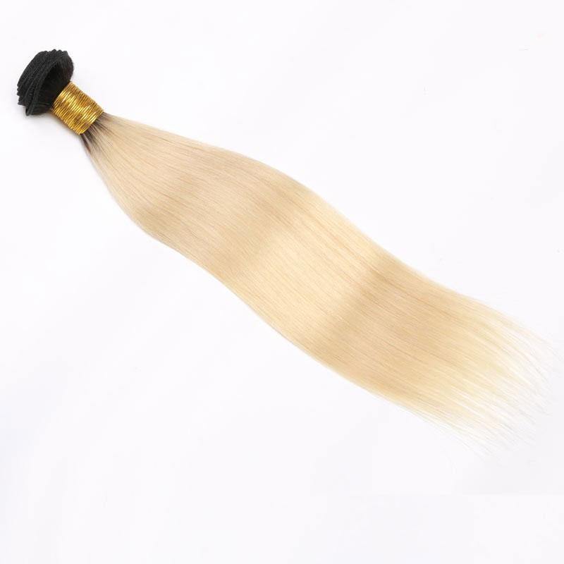 Amella Ombre Blonde T1B/613 Color Hair Bundle Human Virgin Hair Weave 1 bundle/pack - amellahair