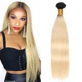Amella Ombre Blonde T1B/613 Color Hair Bundle Human Virgin Hair Weave 1 bundle/pack - amellahair