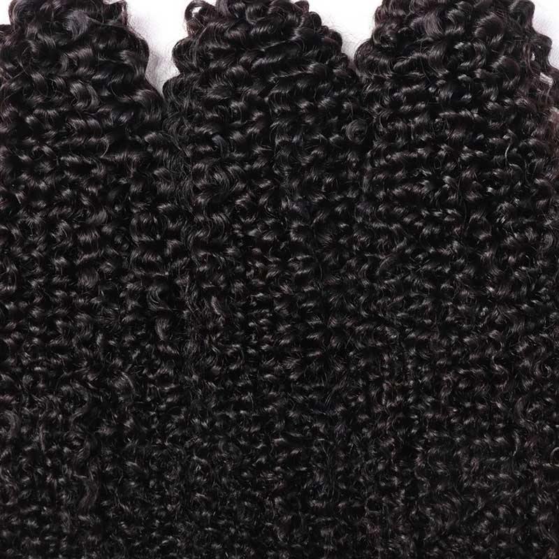 Amella Kinky Curly Hair 3 Bundles Natural Black 100% Human Hair Weave - amellahair