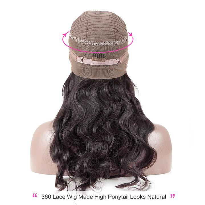 Amella Human Hair Wigs Body Wave 360 Lace Frontal Wig 100% Virgin Human Hair - amellahair