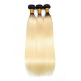 Ombre 1B/613 Straight 3 Bundles Brazilian Blonde Hair Wholesale Price - amellahair