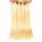 613 Blonde Hair 3 Straight Hair Bundles Blonde Brazilian Hair 10-26 Inches - amellahair