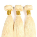613 Blonde Hair 3 Straight Hair Bundles Blonde Brazilian Hair 10-26 Inches - amellahair