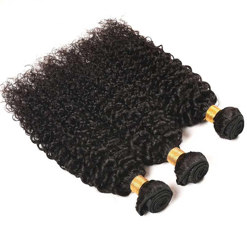 Amella Kinky Curly Hair 3 Bundles Natural Black 100% Human Hair Weave - amellahair