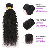 Amella Kinky Curly Hair 3 Bundles Indian Natural Black 100% Human Hair Weave - amellahair