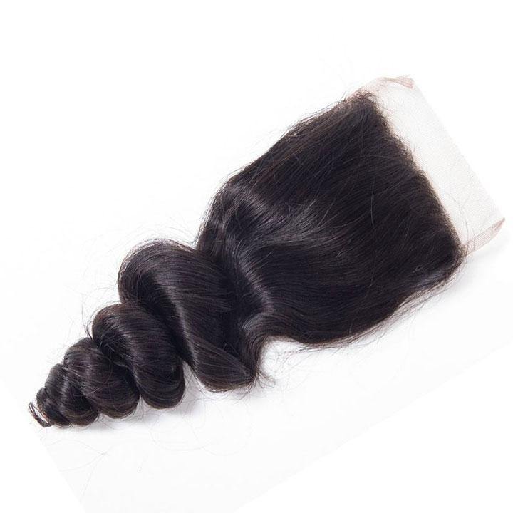 Loose Wave Hair 4x4 Lace Closure Real Human Virgin Hair - amellahair