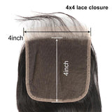 Virgin Hair 4x4 lace closure Brazilian Silky Straight Hair - amellahair