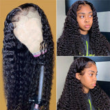 Amella Human Hair Wigs Deep Wave 4x4 Lace Closure Wig With Baby Hair - amellahair
