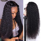 Amella Jerry Curly Lace Part Wig Middle Part High Quality Natural Hair Line 4x4 Lace Closure Wig