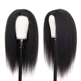 Amella Human Hair Wigs Kinky Straight 4x4 Lace Closure Wig 100% Virgin Hair - amellahair