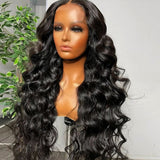 Amella Human Hair Wigs Loose Wave 4x4 Lace Closure Wig Unprocessed Virgin Hair - amellahair