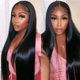 Amella Straight 4x4 Lace Closure Wigs With Swiss Lace Closure Wig 180% Density
