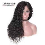Amella Human Hair Wigs Water Wave 4x4 Lace Closure Wig 180% Density-amellahair