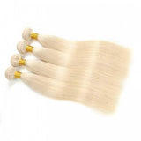 4 Bundles 613 Blonde Straight Human Hair Weave Bundles - amellahair