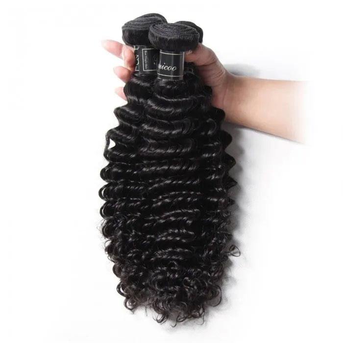 Brazilian Deep Wave Hair 4 Bundles High Quality 10A Human Hair Weave - amellahair
