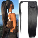 Amella Human Hair Wigs Ponytail Wrap Around Drawstring Brazilian Virgin Hair Ponytail Clip In Hair Extensions - amellahair
