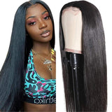 Amella Hair Silk Fake Scalp 99J Middle Part/T-Part Lace 4×4 Closure Wigs for Straight Black Women - amellahair