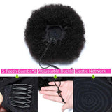 Amella Human Hair Wigs Short Afro Puff Hair Bun Drawstring Ponytail Clip In Hair Extensions - amellahair