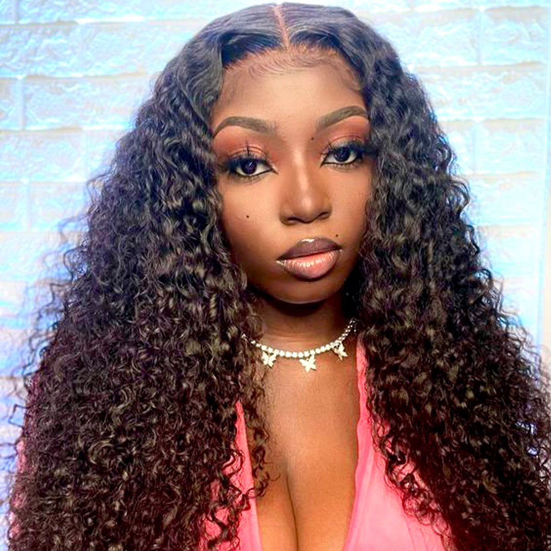Amella Every Month Flash Sale 360 Lace Frontal Jerry Curly Wig 24 Inches