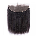 Amella Kinky Straight Hair 3 Bundles with 13*4 Lace Frontal Virgin Human Hair - amellahair