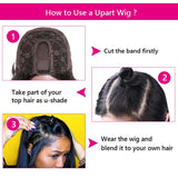 Amella U Part Wig 10-24 Inches Straight Beginner Friendly Affordable Human Hair Wigs - amellahair