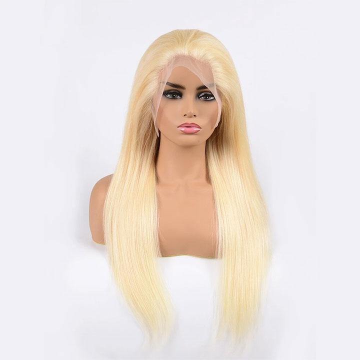 Amella Human Hair Wigs #613 blonde Straight 13x4/13x6 Inch HD Lace Frontal Wig Can Be Dyed-amellahair