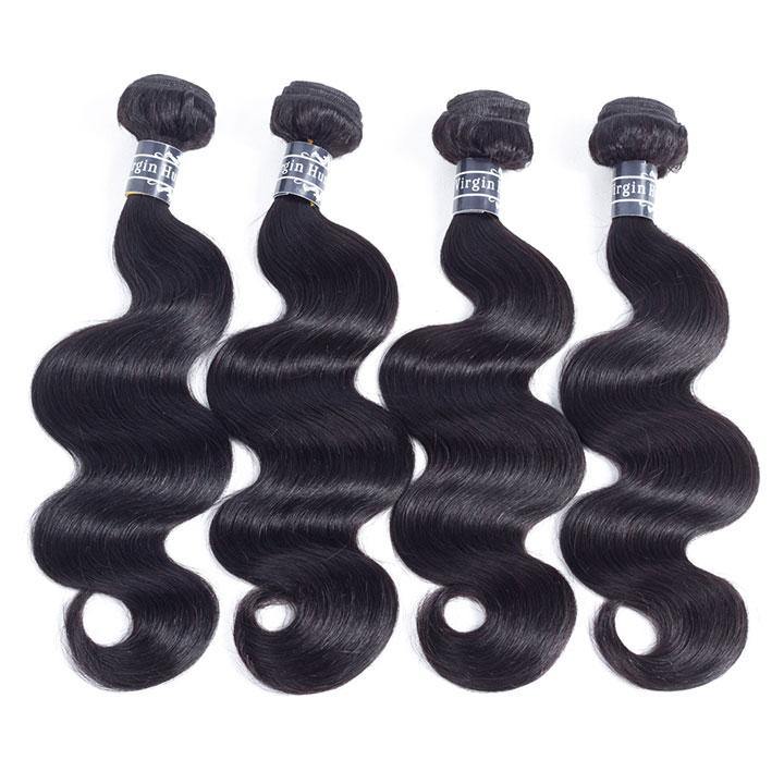 4 Bundles Natural Human Hair Weave Bundles Brazilian Body Wave For Sale - amellahair
