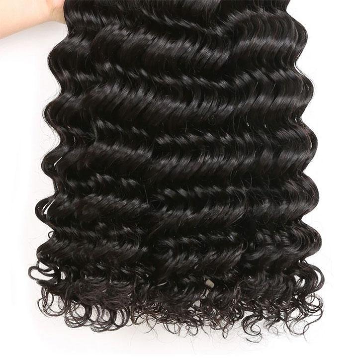 Brazilian Deep Wave Hair 3 Bundles High Quality 10A Human Hair Weave - amellahair