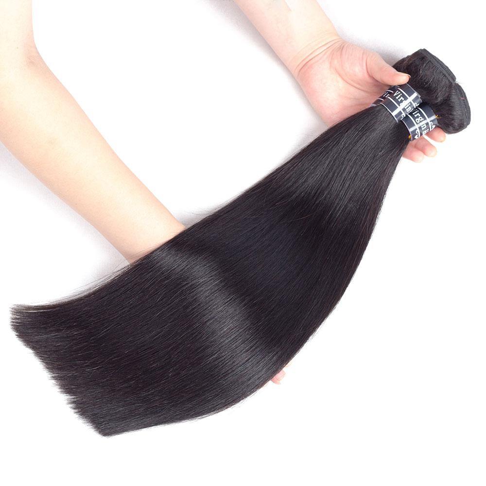 Brazilian Hair 4 Bundle Deals Straight Virgin Human Hair 100% Unprocessed Hair - amellahair