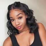 Amella Bob Wigs Side Part 13X4 Lace Front Wig For All Style 180% Density With 1b# Color-amellahair