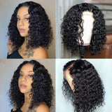 Amella Human Hair Wigs Deep Wave 4x4/13x4 Lace Bob Wig Remy Hair 180% Density - amellahair