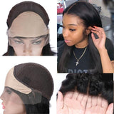 Fake Scalp Straight Lace Wig Pre-plucked Fake Scalp Lace Front Wigs - amellahair