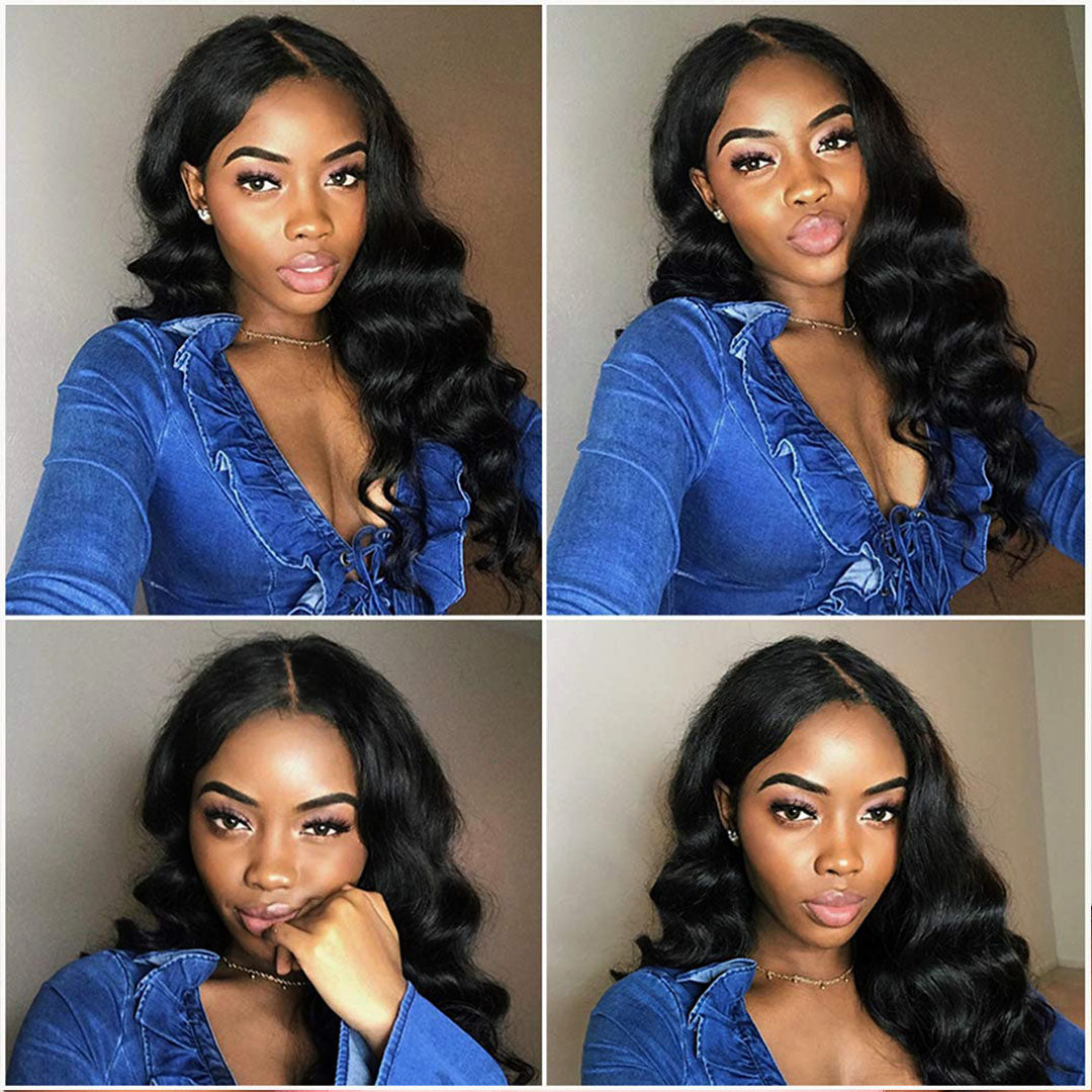 Amella Loose Wave Full Lace Frontal Wig Pre Bleached Knots Real Virgin Human Hair