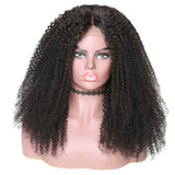 Amella Human Hair Wigs Kinky Curly 4x4 Lace Closure Wig For Women High Density